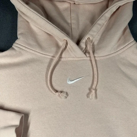 Nike Hoodie Womens XL Pink Pullover Sweatshirt Swoosh Logo Fleece DJ7668-864 - Picture 2 of 10